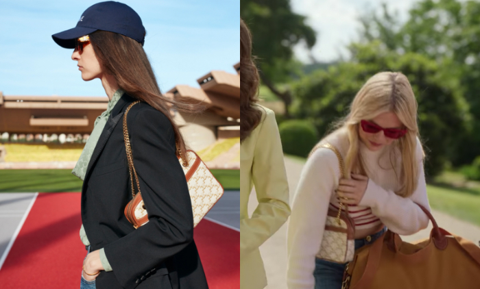 Emily in Paris同款手袋｜CELINE Small Patapans in Triomphe Canvas and Calfskin WhiteCELINE的老花紋永遠不敗，簡約的設計總有